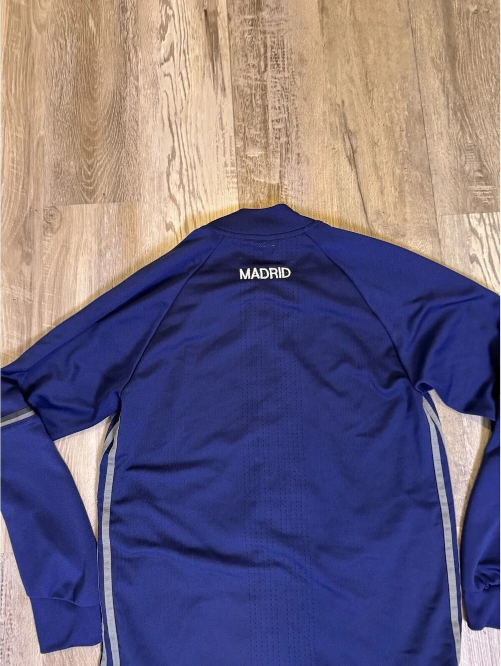 Adidas Climacool Madrid Men’s Medium Blue Full Zip Track Jacket 3 Stripe